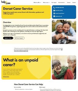 The Dorset Carer Service website page